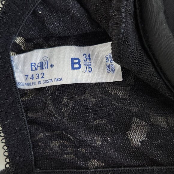 Bali Lace ‘N Smooth Shaping Bodysuit, Black Lace, Size 34B, NWOT - Picture 9 of 12